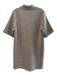 Veronica Beard Size Large Oatmeal Wool Knit Knee Detail Goldtone Buttons Dress Oatmeal / Large