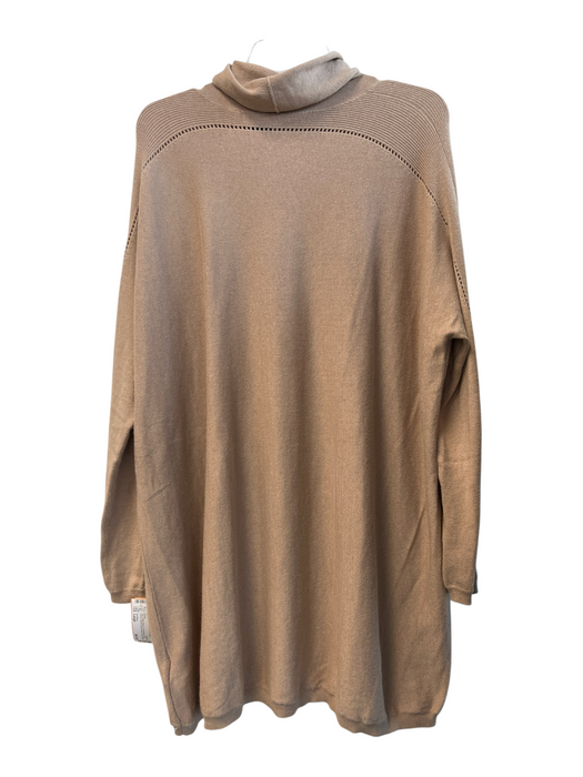 Ted Baker Size Large Tan Cotton Blend Turtle Neck Long Sleeve Dress Tan / Large