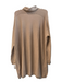 Ted Baker Size Large Tan Cotton Blend Turtle Neck Long Sleeve Dress Tan / Large