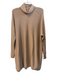 Ted Baker Size Large Tan Cotton Blend Turtle Neck Long Sleeve Dress Tan / Large