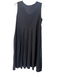Kedem Sasson Size 1 Black Cotton Sleeveless Round Neck Pockets Full Body Dress Black / 1