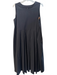 Kedem Sasson Size 1 Black Cotton Sleeveless Round Neck Pockets Full Body Dress Black / 1