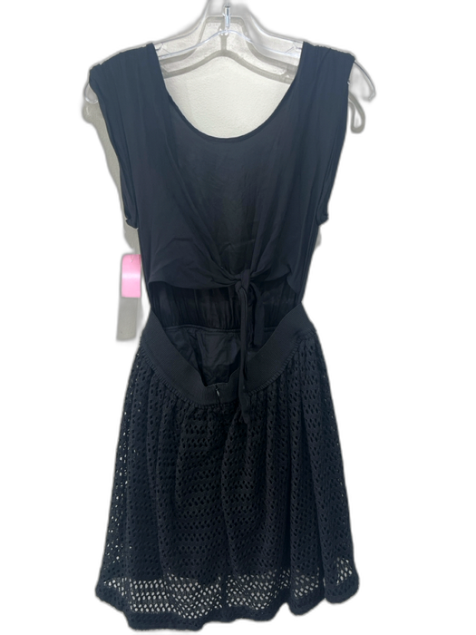 Sandro Size 1 Black Viscose Blend Sleeveless Cut Out Back Tie Back Mini Dress Black / 1