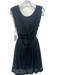 Sandro Size 1 Black Viscose Blend Sleeveless Cut Out Back Tie Back Mini Dress Black / 1