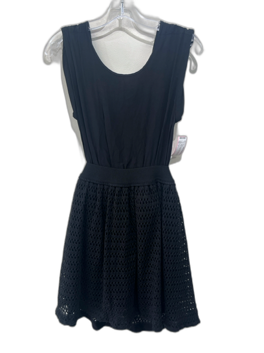 Sandro Size 1 Black Viscose Blend Sleeveless Cut Out Back Tie Back Mini Dress Black / 1
