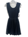 Sandro Size 1 Black Viscose Blend Sleeveless Cut Out Back Tie Back Mini Dress Black / 1