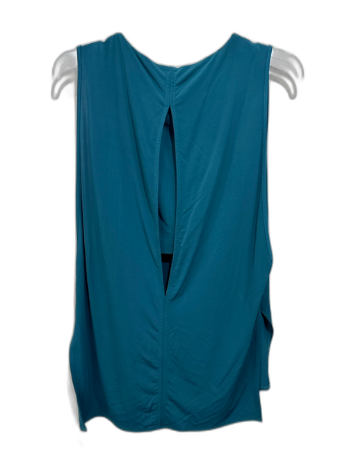 Helmut Lang Size P Teal Viscose Sleeveless Loose Fit High Low Top Teal / P