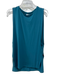 Helmut Lang Size P Teal Viscose Sleeveless Loose Fit High Low Top Teal / P