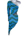 Farm Rio Size S Blue & Green Viscose Floral One Shoulder Assymetric Ruched Dress Blue & Green / S