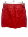 Rag & Bone Size 26 Red Lamb leather Zip & Button Pockets Mini Skirt Red / 26