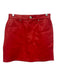 Rag & Bone Size 26 Red Lamb leather Zip & Button Pockets Mini Skirt Red / 26