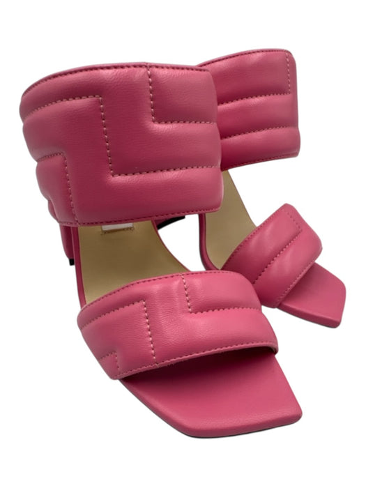 Jimmy Choo Shoe Size 40 Bubblegum Pink Leather Quilted Square Toe Sandals Bubblegum Pink / 40