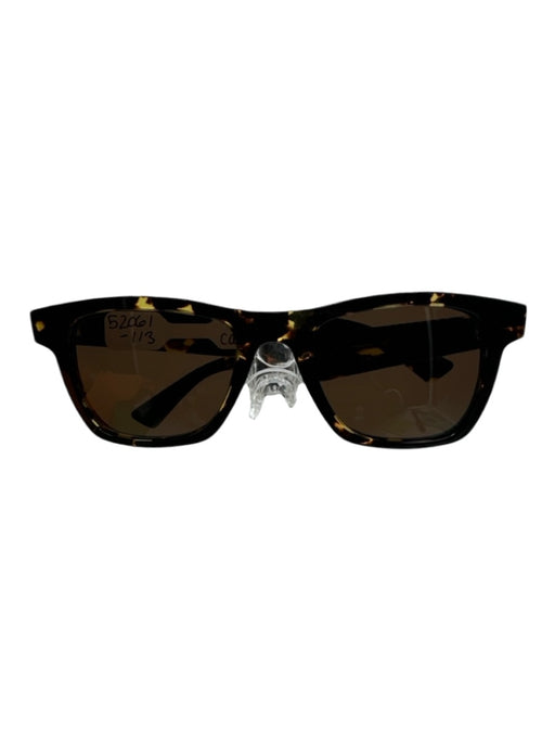 Bottega Veneta Brown & Gold Acetate Tortoiseshell Wayfarer Sunglasses Brown & Gold