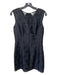 Milly Size 8 Black Cotton & Polyester Circles Sheer Yoke Sleeveless Dress Black / 8