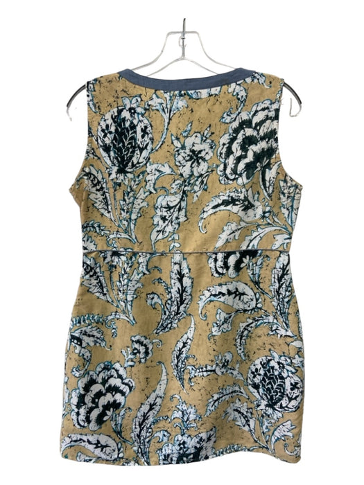 Alberto Makali Size M Beige, Gray, Black Polyester & Cotton Floral Dress Beige, Gray, Black / M