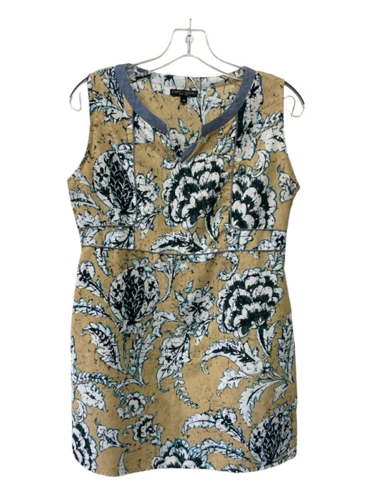 Alberto Makali Size M Beige, Gray, Black Polyester & Cotton Floral Dress Beige, Gray, Black / M