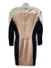 Mark & James Badgley Mischka Size XS Gold & Black Polyester Split V Neck Dress Gold & Black / XS