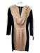 Mark & James Badgley Mischka Size XS Gold & Black Polyester Split V Neck Dress Gold & Black / XS