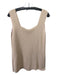 Escada Size 46/XL Beige Rayon Blend Square Neck Sleeveless Knit Top Beige / 46/XL