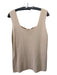 Escada Size 46/XL Beige Rayon Blend Square Neck Sleeveless Knit Top Beige / 46/XL