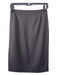 M.M. Lafleur Size 2 Dark Brown Wool Blend Pencil Back Zip Skirt Dark Brown / 2