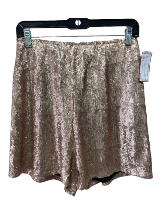 Alchemy By Lia Aram Size S Gold Polyester Fully Sequined Elastic Waist Shorts Gold / S