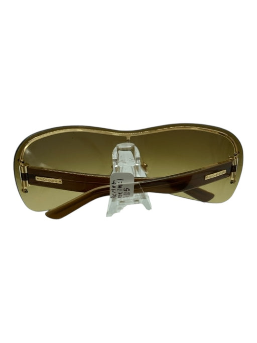 Yves Saint Laurent Brown Plastic Gradient Frameless Sunglasses Brown