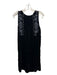 Johnny Was Size XS Black Rayon Embroidered Floral Pleated Front Sleeveless Dress Black / XS