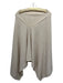 Alashan Beige Cashmere Wide Neck Drape Poncho Beige / One Size