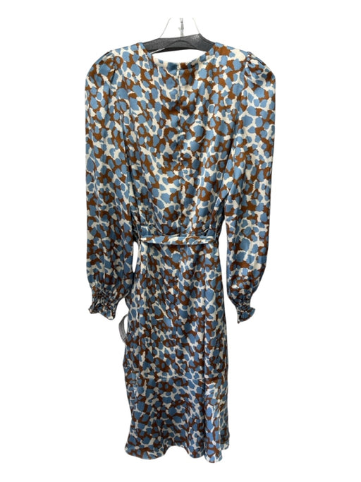 Jade Melody Tan Size M Cream, Brown, blue Viscose Animal Print Wrap Dress Cream, Brown, blue / M