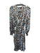 Jade Melody Tan Size M Cream, Brown, blue Viscose Animal Print Wrap Dress Cream, Brown, blue / M