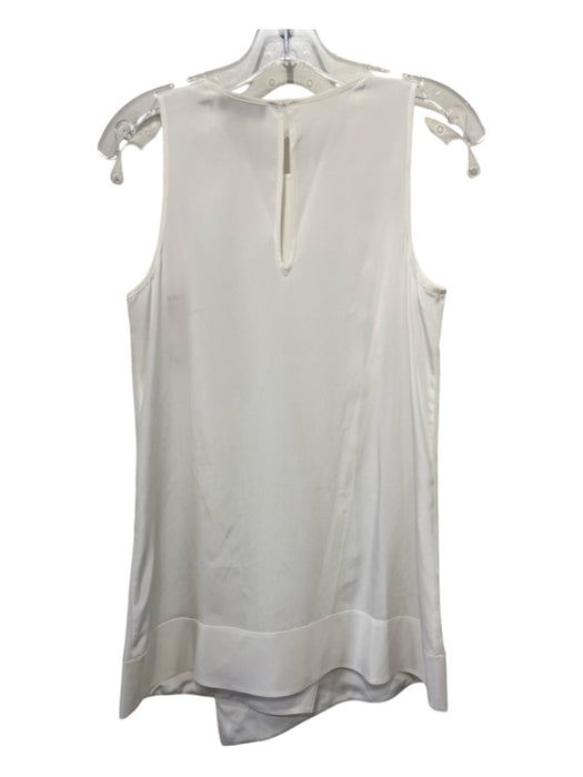 Donna Karan Size XS White Flap Sleeveless Above knee Shift Dress White / XS