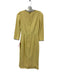 Dolce & Gabbana Size 36 Pale Yellow Viscose Blend Long Sleeve Rhinestone Dress Pale Yellow / 36