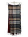 Dior Red & Navy Wool Blend Plaid Men's Scarf