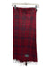 Dior Red & Navy Wool Blend Plaid Men's Scarf