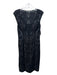 Sue Wong Size 4 Black Nylon Scoop Neck Beaded Lace Sleeveless Dress Black / 4