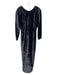 Escada by Margaretha Ley Size 38 Dark Gray Rayon Blend Velvet 3/4 Sleeve Gown Dark Gray / 38