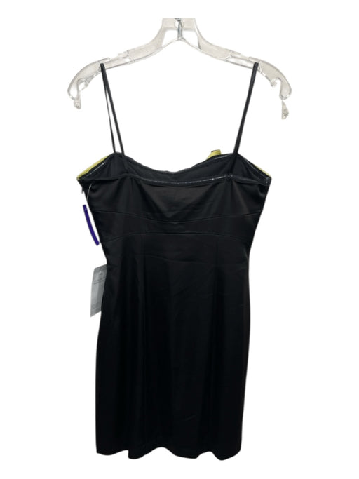 BCBG Maxazria Size 6 Black & Yellow Acetate Blend Strapless Color Blend Dress Black & Yellow / 6