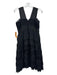 Robert Rodriguez Size 6 Black Silk Sleeveless Fabric Block Empire Waist Dress Black / 6