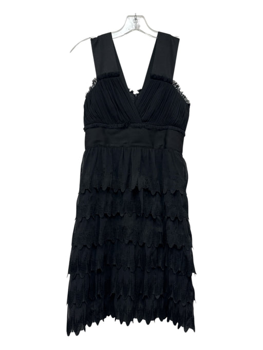 Robert Rodriguez Size 6 Black Silk Sleeveless Fabric Block Empire Waist Dress Black / 6