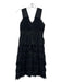 Robert Rodriguez Size 6 Black Silk Sleeveless Fabric Block Empire Waist Dress Black / 6