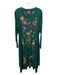 Johnny Was Size Large Green, Pink & Multi Cotton Long Sleeve Round Neck Dress Green, Pink & Multi / Large