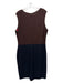 St John Collection Size 14 Brown & Black Wool Blend Knit Sleeveless Shift Dress Brown & Black / 14