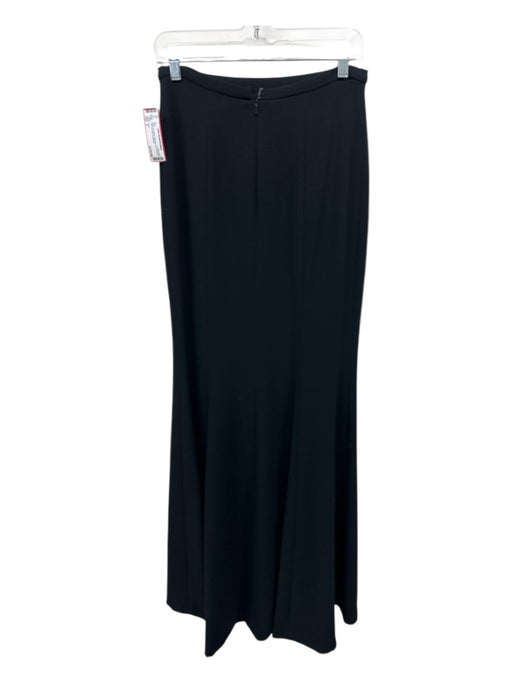 Theia Size 4 Black No Fabric Tag Back Zip Paneled Side Slit Maxi Skirt Black / 4