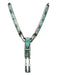 D. Lucio Silver & Iridescent 925 Silver Opal Bars Link Chain Fish Hook Necklace Silver & Iridescent