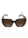 Prada Acetate Fabric Block Square Gradient Lens Sunglasses