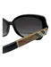 Burberry Black Acetate Dark Tint Nova Check Oversize Sunglasses Black