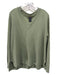 Magaschoni Size Large Green Cashmere V Neck Long Sleeve Ribbed Sweater Green / Large