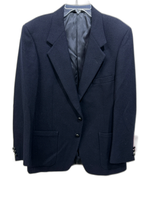 Givenchy Navy Wool Solid 2 Button Men's Blazer Navy / Est 40