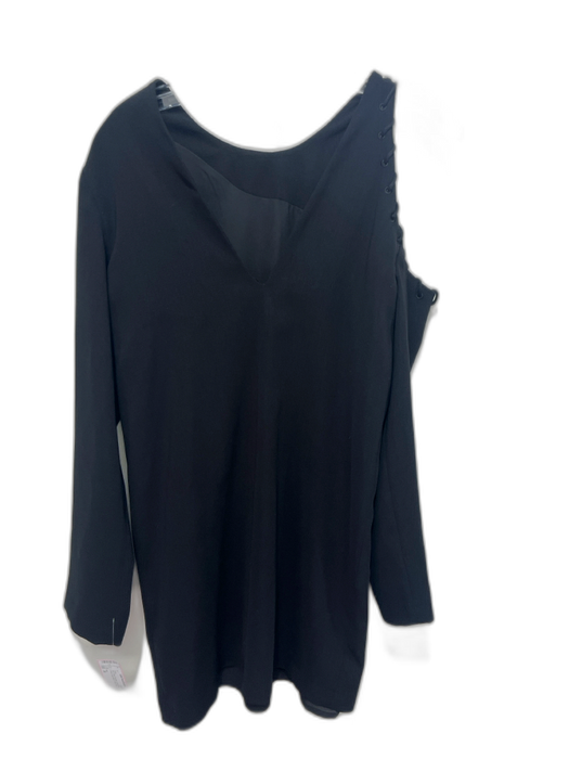 IRO Size 36 Black Polyester Laced Detail Cutout Long Sleeve V Back Dress Black / 36